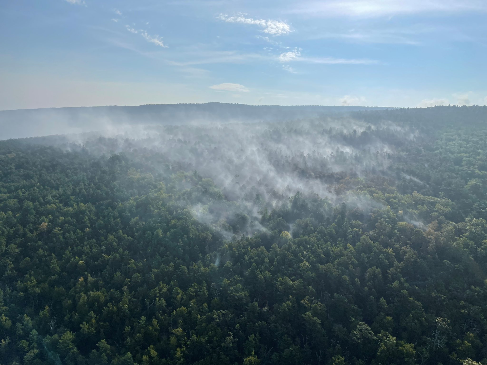 The Napanoch Fire on August 29th, 2022, courtesy of NYS DEC