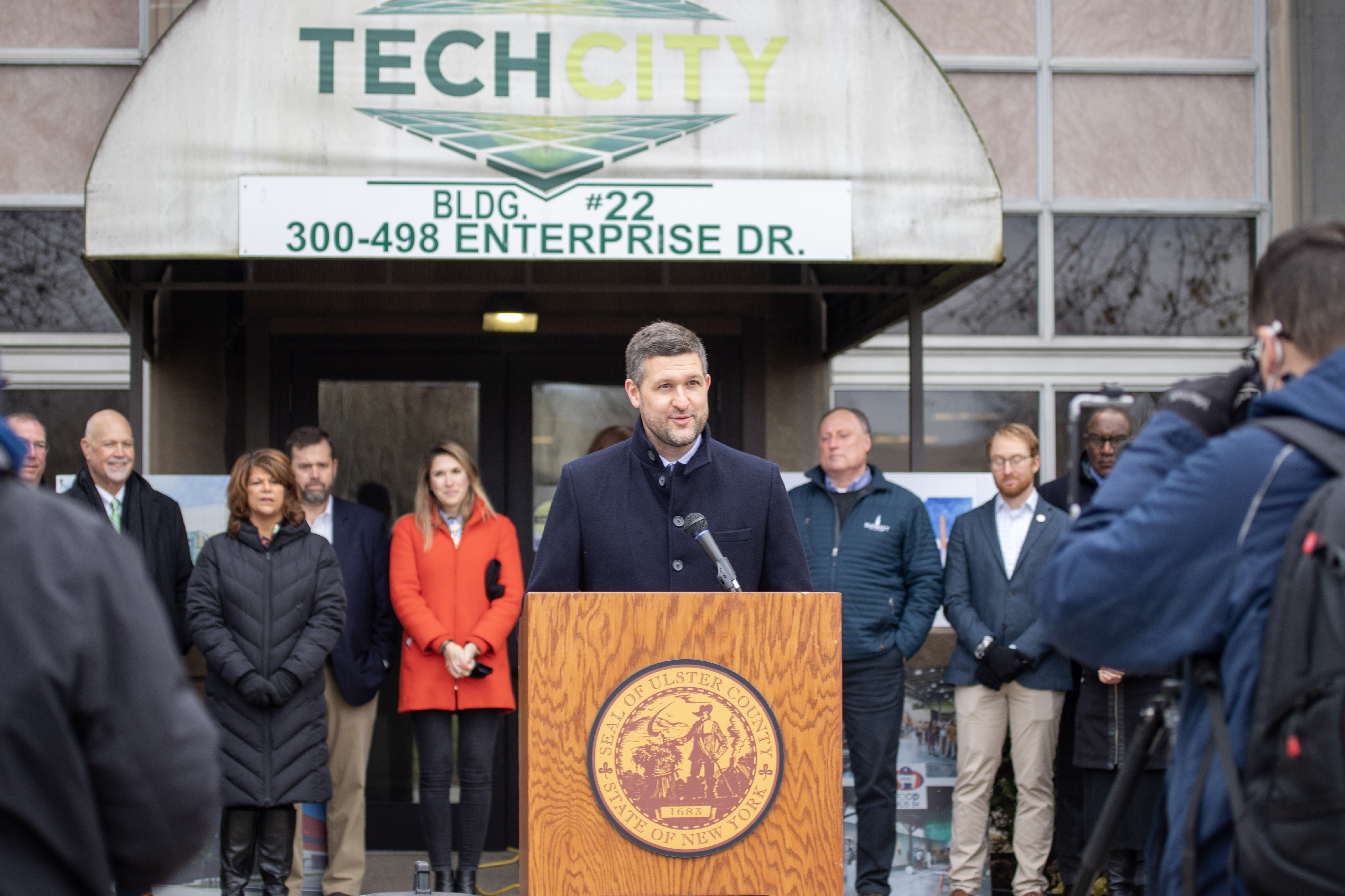 Ulster County Executive Pat Ryan introduces National Resources leadership at the former IBM site