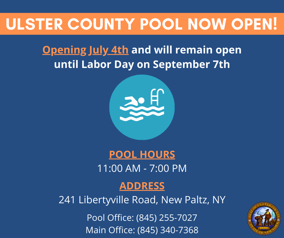 Ulster County Executive Ryan Announces Opening of Ulster County Pool