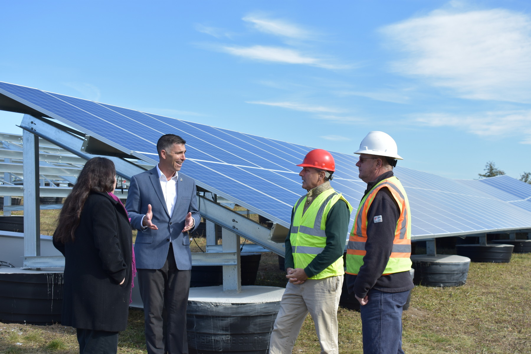County Executive Mike Hein Visits Construction Of Utility Scale Solar